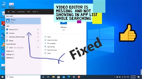 windows video editor disappeared